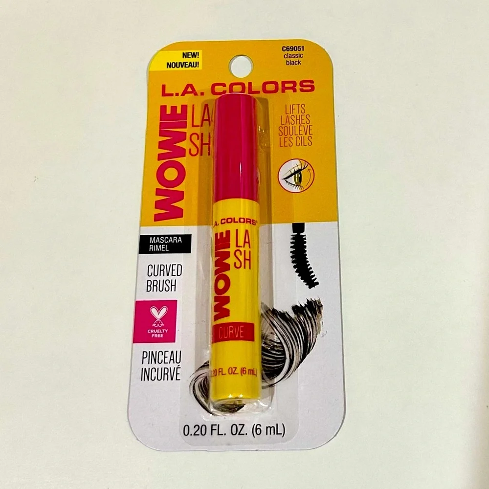 3 for $20 NWT L.A. COLORS “Wowie” Lash Mascara Classic Black Curved Wand Brush